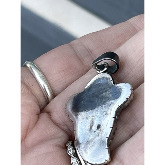 White Buffalo Sterling Silver GHOST Pendant Spooky Goth Punk Rock Witchy - Picture 3 of 4